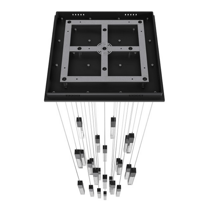 Avenue Lighting HF1904 The Original Glacier 25-lt 28" LED Pendant - Black/Bubbled