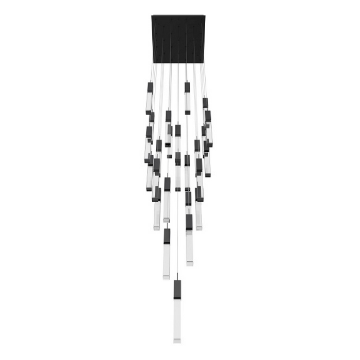 Avenue Lighting HF1904 The Original Glacier 25-lt 28" LED Pendant - Black/Clear
