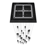 Avenue Lighting HF1904 The Original Glacier 25-lt 28" LED Pendant - Black/Clear