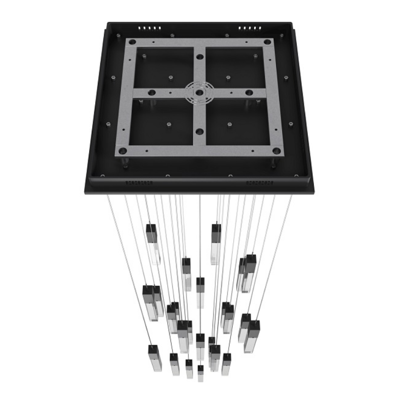 Avenue Lighting HF1904 The Original Glacier 25-lt 28" LED Pendant - Black/Clear