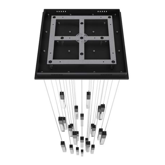 Avenue Lighting HF1904 The Original Glacier 25-lt 28" LED Pendant - Black/Clear