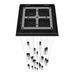Avenue Lighting HF1904 The Original Glacier 25-lt 28" LED Pendant - Black/Clear