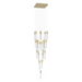 Avenue Lighting HF1904 The Original Glacier 25-lt 28" LED Pendant - Brushed Brass/Bubbled