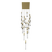 Avenue Lighting HF1904 The Original Glacier 25-lt 28" LED Pendant - Brushed Brass/Bubbled