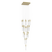 Avenue Lighting HF1904 The Original Glacier 25-lt 28" LED Pendant - Brushed Brass/Clear