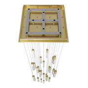 Avenue Lighting HF1904 The Original Glacier 25-lt 28" LED Pendant - Brushed Brass/Clear