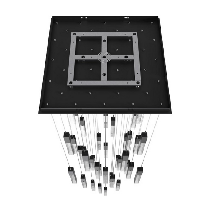 Avenue Lighting HF1903 The Original Glacier 41-lt 36" LED Pendant - Black/Bubbled
