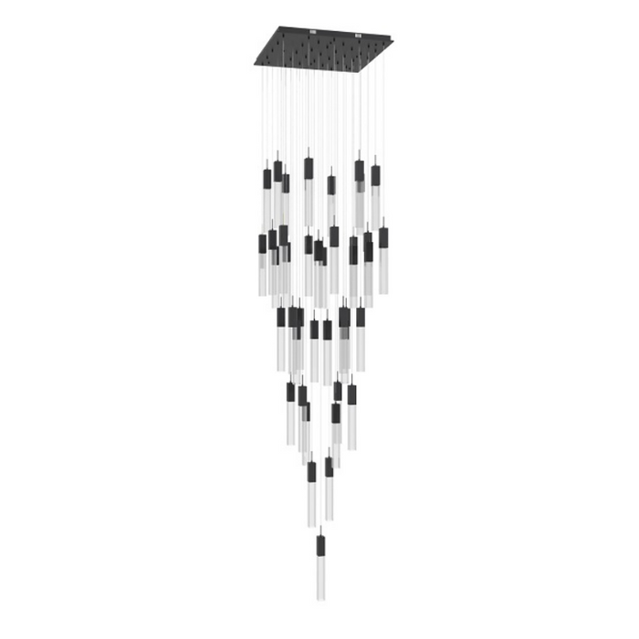 Avenue Lighting HF1903 The Original Glacier 41-lt 36" LED Pendant - Black/Clear