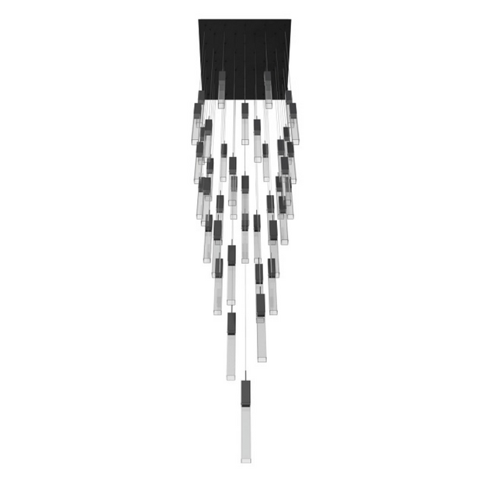 Avenue Lighting HF1903 The Original Glacier 41-lt 36" LED Pendant - Black/Clear