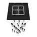 Avenue Lighting HF1903 The Original Glacier 41-lt 36" LED Pendant - Black/Clear