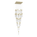 Avenue Lighting HF1903 The Original Glacier 41-lt 36" LED Pendant - Brushed Brass/Bubbled