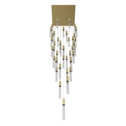 Avenue Lighting HF1903 The Original Glacier 41-lt 36" LED Pendant - Brushed Brass/Bubbled