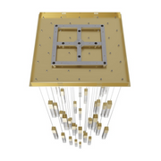 Avenue Lighting HF1903 The Original Glacier 41-lt 36" LED Pendant - Brushed Brass/Bubbled
