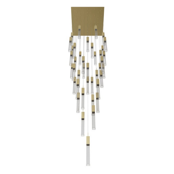 Avenue Lighting HF1903 The Original Glacier 41-lt 36" LED Pendant - Brushed Brass/Clear
