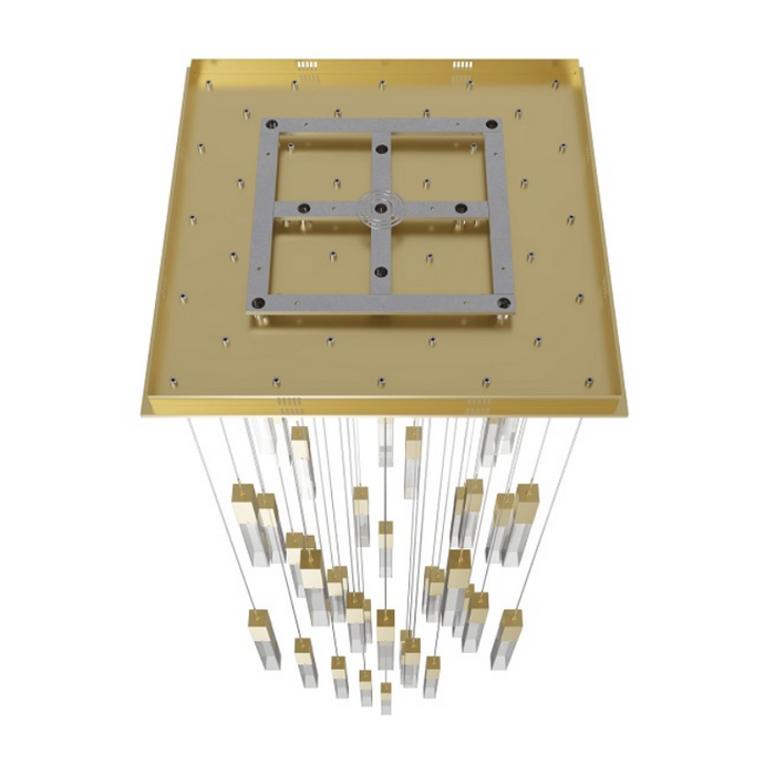 Avenue Lighting HF1903 The Original Glacier 41-lt 36" LED Pendant - Brushed Brass/Clear