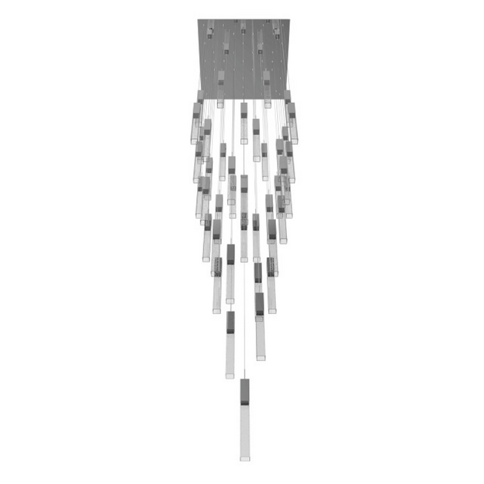 Avenue Lighting HF1903 The Original Glacier 41-lt 36" LED Pendant - Polished Chrome/Bubbled