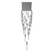 Avenue Lighting HF1903 The Original Glacier 41-lt 36" LED Pendant - Polished Chrome/Bubbled