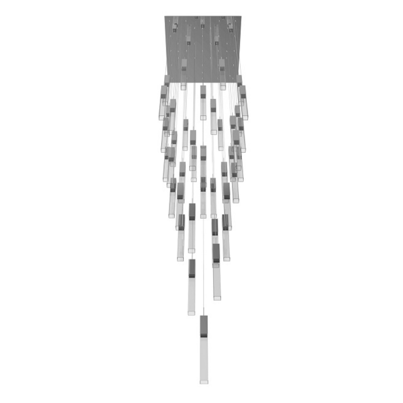 Avenue Lighting HF1903 The Original Glacier 41-lt 36" LED Pendant - Polished Chrome/Clear