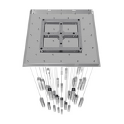 Avenue Lighting HF1903 The Original Glacier 41-lt 36" LED Pendant - Polished Chrome/Clear