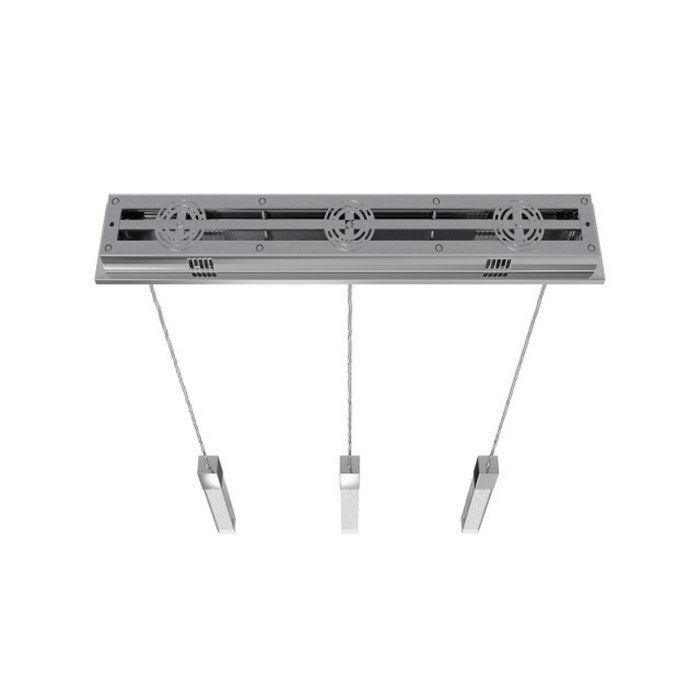 Avenue Lighting HF1900 The Original Glacier 3-lt 37" LED Pendant - Polished Chrome/Bubbled