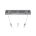 Avenue Lighting HF1900 The Original Glacier 3-lt 37" LED Pendant - Polished Chrome/Bubbled