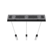 Avenue Lighting HF1900 The Original Glacier 3-lt 37" LED Pendant - Black/Clear