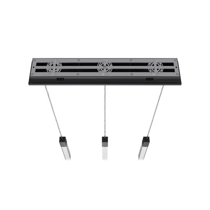 Avenue Lighting HF1900 The Original Glacier 3-lt 37" LED Pendant - Black/Clear