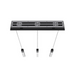 Avenue Lighting HF1900 The Original Glacier 3-lt 37" LED Pendant - Black/Clear