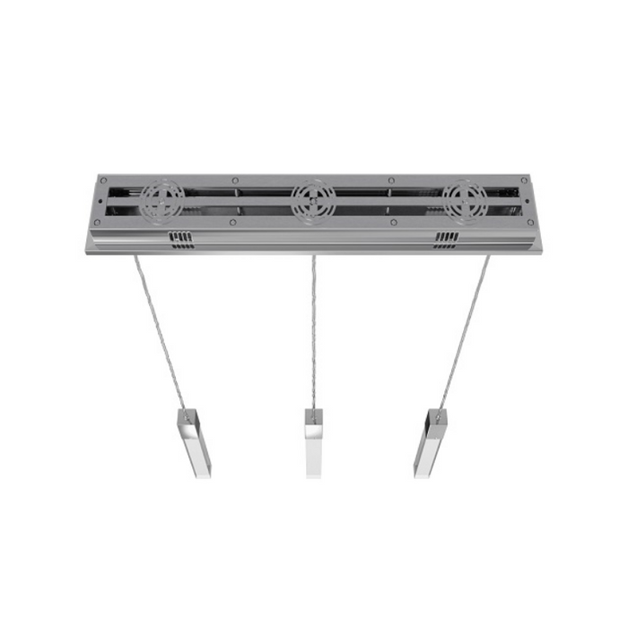Avenue Lighting HF1900 The Original Glacier 3-lt 37" LED Pendant - Polished Chrome/Clear