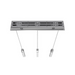 Avenue Lighting HF1900 The Original Glacier 3-lt 37" LED Pendant - Polished Chrome/Clear