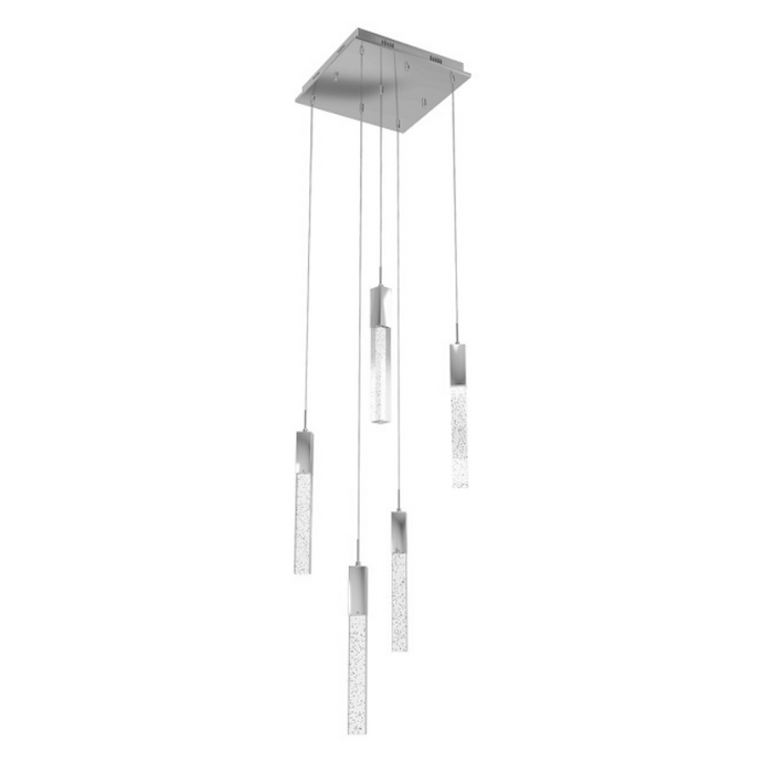 Avenue Lighting HF1900 The Original Glacier 5-lt 12" LED Pendant - Polished Chrome/Bubbled
