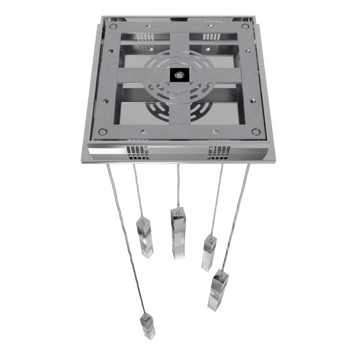 Avenue Lighting HF1900 The Original Glacier 5-lt 12" LED Pendant - Polished Chrome/Bubbled