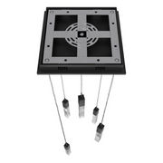 Avenue Lighting HF1900 The Original Glacier 5-lt 12" LED Pendant - Black/Bubbled