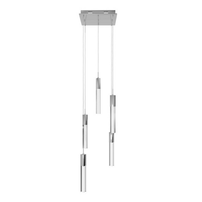 Avenue Lighting HF1900 The Original Glacier 5-lt 12" LED Pendant - Polished Chrome/Clear