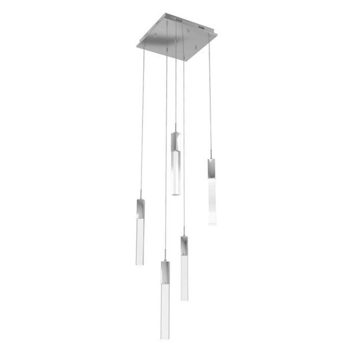 Avenue Lighting HF1900 The Original Glacier 5-lt 12" LED Pendant - Polished Chrome/Clear