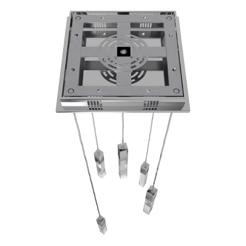 Avenue Lighting HF1900 The Original Glacier 5-lt 12" LED Pendant - Polished Chrome/Clear