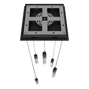 Avenue Lighting HF1900 The Original Glacier 5-lt 12" LED Pendant - Black/Clear
