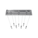 Avenue Lighting HF1900 The Original Glacier 7-lt 47" LED Pendant - Brushed Brass/Bubbled