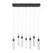 Avenue Lighting HF1900 The Original Glacier 7-lt 47" LED Pendant - Black/Clear