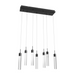 Avenue Lighting HF1900 The Original Glacier 7-lt 47" LED Pendant - Black/Clear