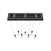 Avenue Lighting HF1900 The Original Glacier 7-lt 47" LED Pendant - Black/Clear