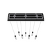 Avenue Lighting HF1900 The Original Glacier 7-lt 47" LED Pendant - Black/Clear