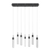 Avenue Lighting HF1900 The Original Glacier 7-lt 47" LED Pendant - Black/Bubbled