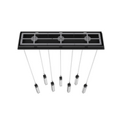 Avenue Lighting HF1900 The Original Glacier 7-lt 47" LED Pendant - Black/Bubbled