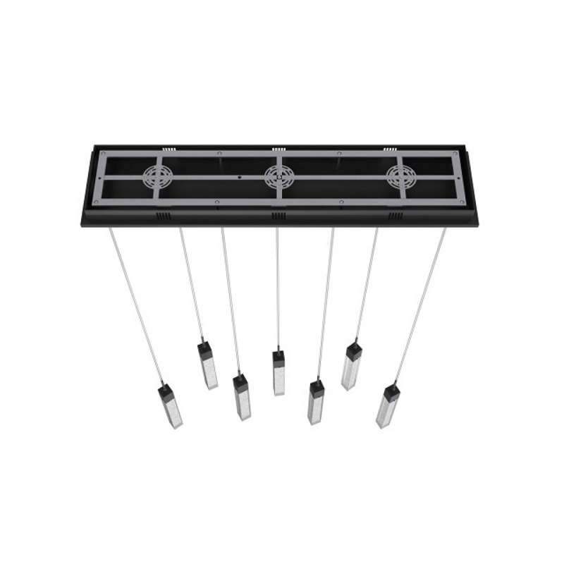 Avenue Lighting HF1900 The Original Glacier 7-lt 47" LED Pendant - Black/Bubbled