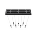 Avenue Lighting HF1900 The Original Glacier 7-lt 47" LED Pendant - Black/Bubbled