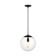 Visual Comfort 6701801 Leo Hanging Globe 1-lt 12" Pendant - Midnight Black