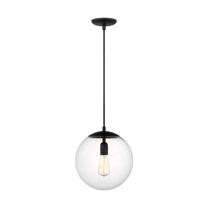 Visual Comfort 6701801 Leo Hanging Globe 1-lt 12" Pendant - Midnight Black