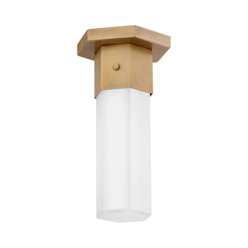 Hinkley 46992 Facet 1-lt 5" LED Flush Mount - Heritage Brass