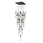 Avenue Lighting HF1904 The Original Glacier 25-lt 28" LED Pendant - Dark Bronze/Bubbled